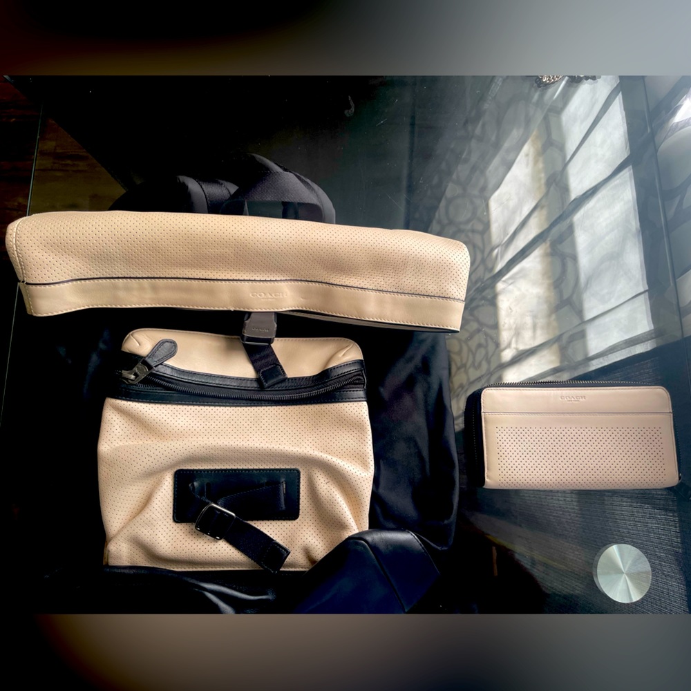 Coach backpack with wallet